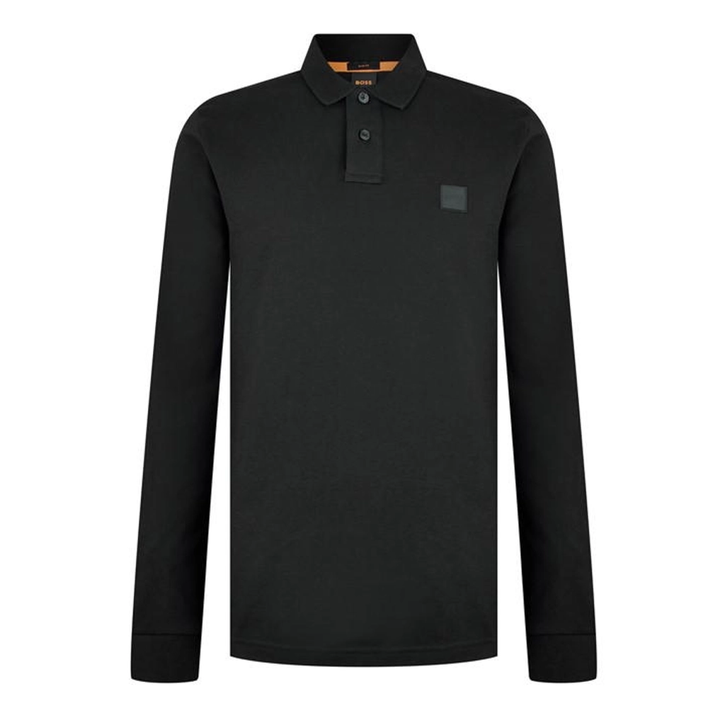 Hugo Boss Long Sleeve Polo Shirt - Black